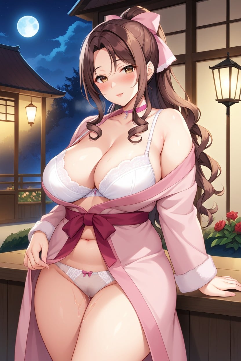 Pink Hair Ribbon, Beautiful Face, Person Hentai AI Porn