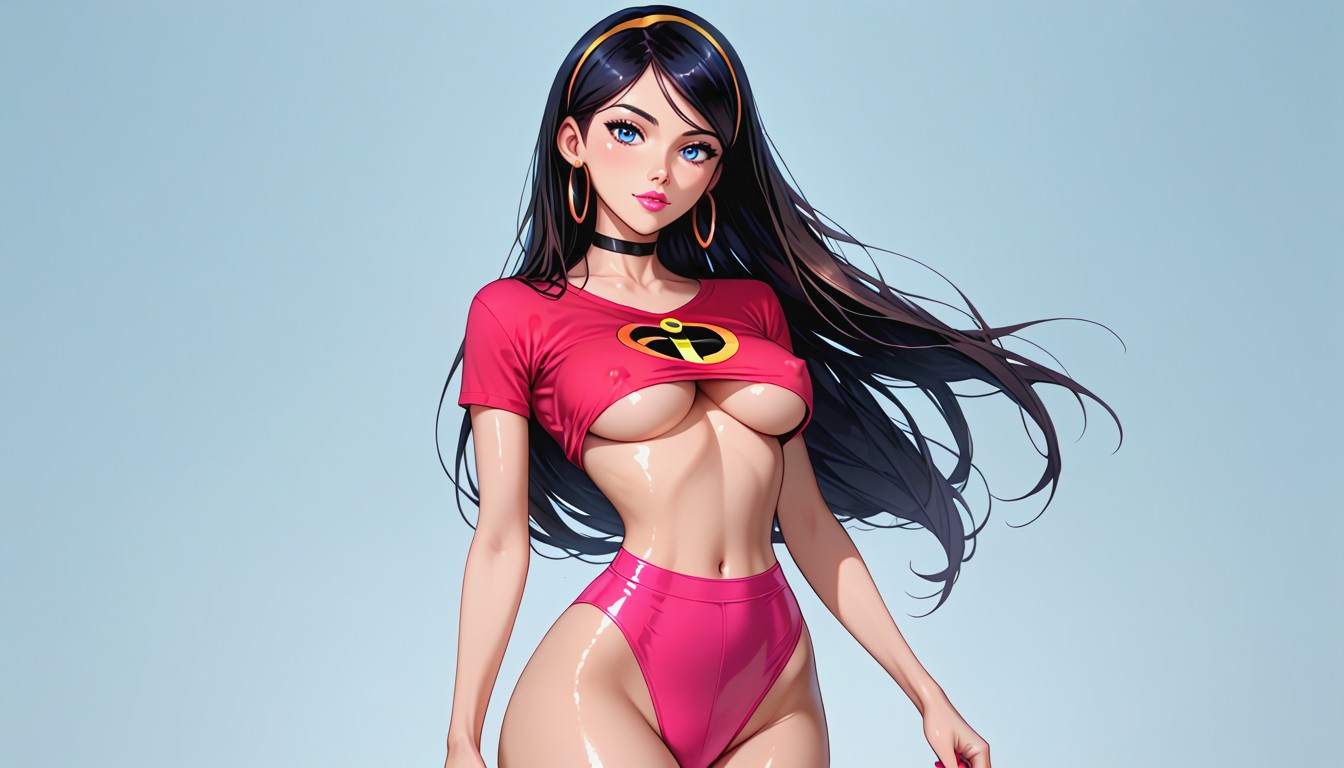 Lean Hips, Lean Butt, Dark Brown Hair AI Porn