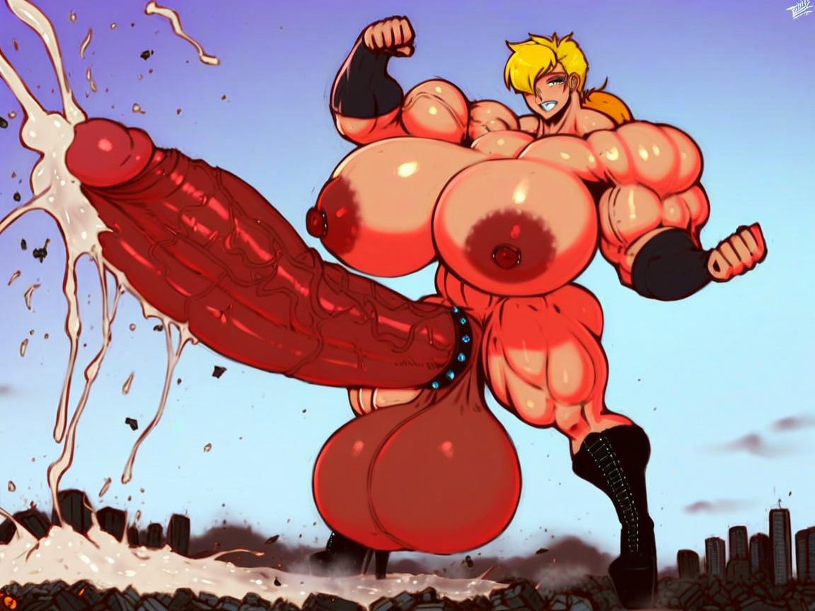 Vieny Cock, Thick Thighs, Abs ニューハーフAIポルノ