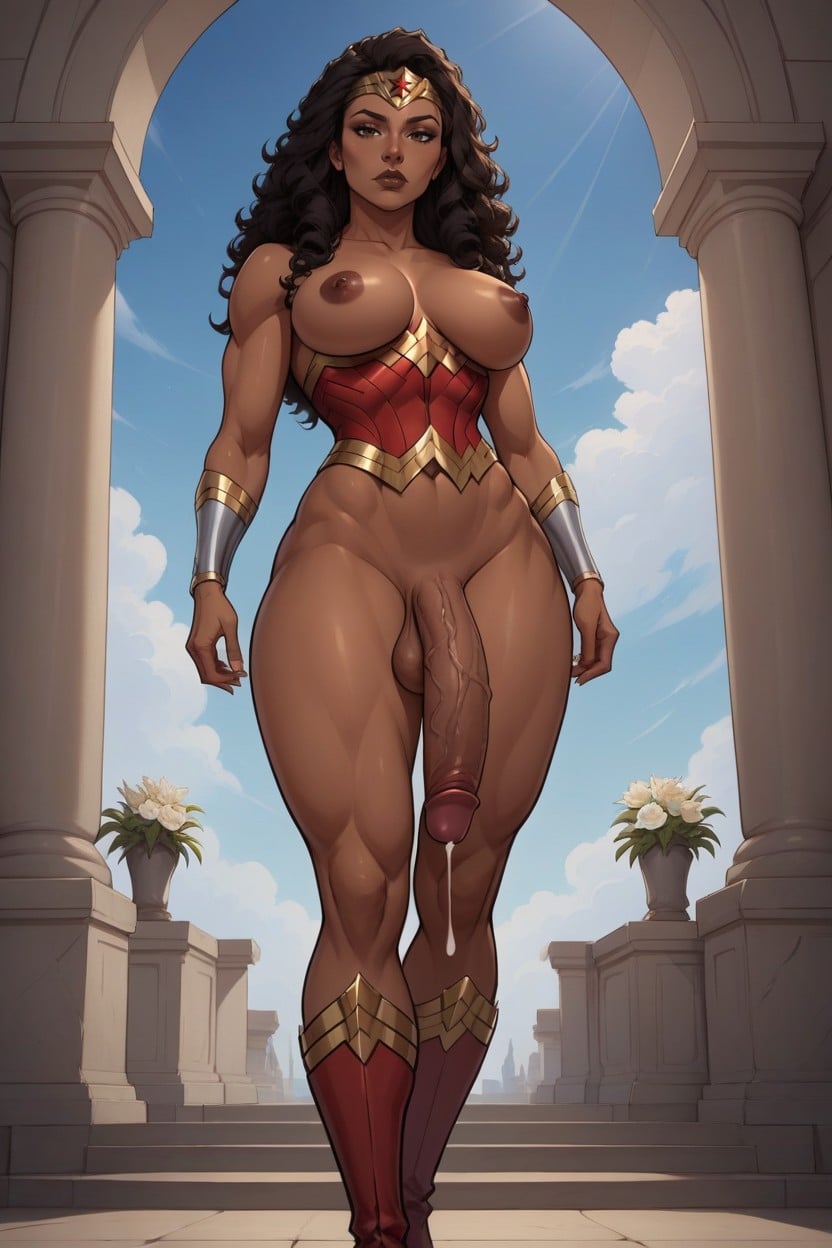Woman Standing, Thick Thighs, Muscular Female Hentai AI Porn