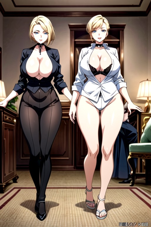Flirtatious, Thick Lips, Average Body Type AI Porn