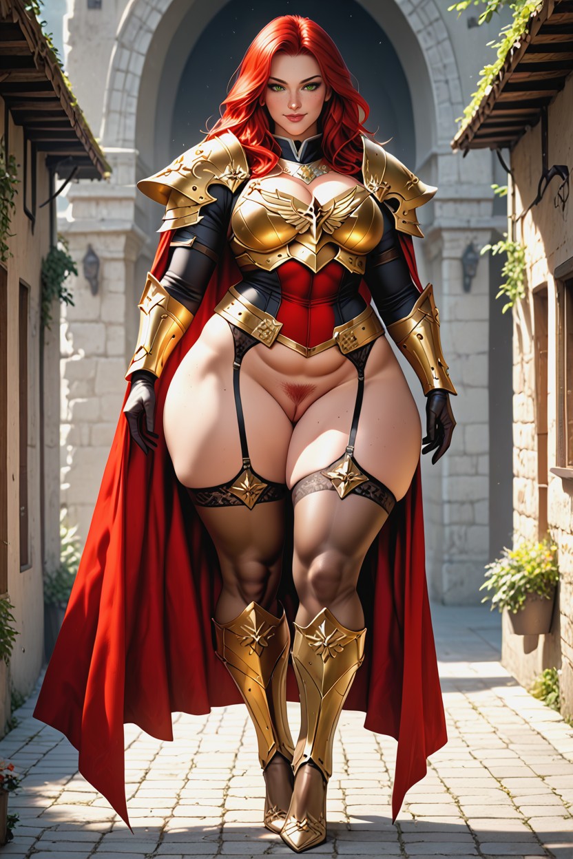 Completely Armored, Natural Breasts, Waist AI Porn