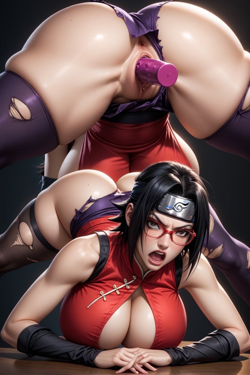 Black Eyes, Exposed Boobs, Breast Expansion AI Porn