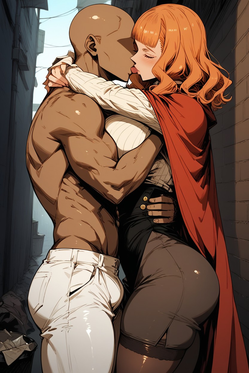 Large Ass, Red Cape, Puffy White Sweater Hentai AI Porn
