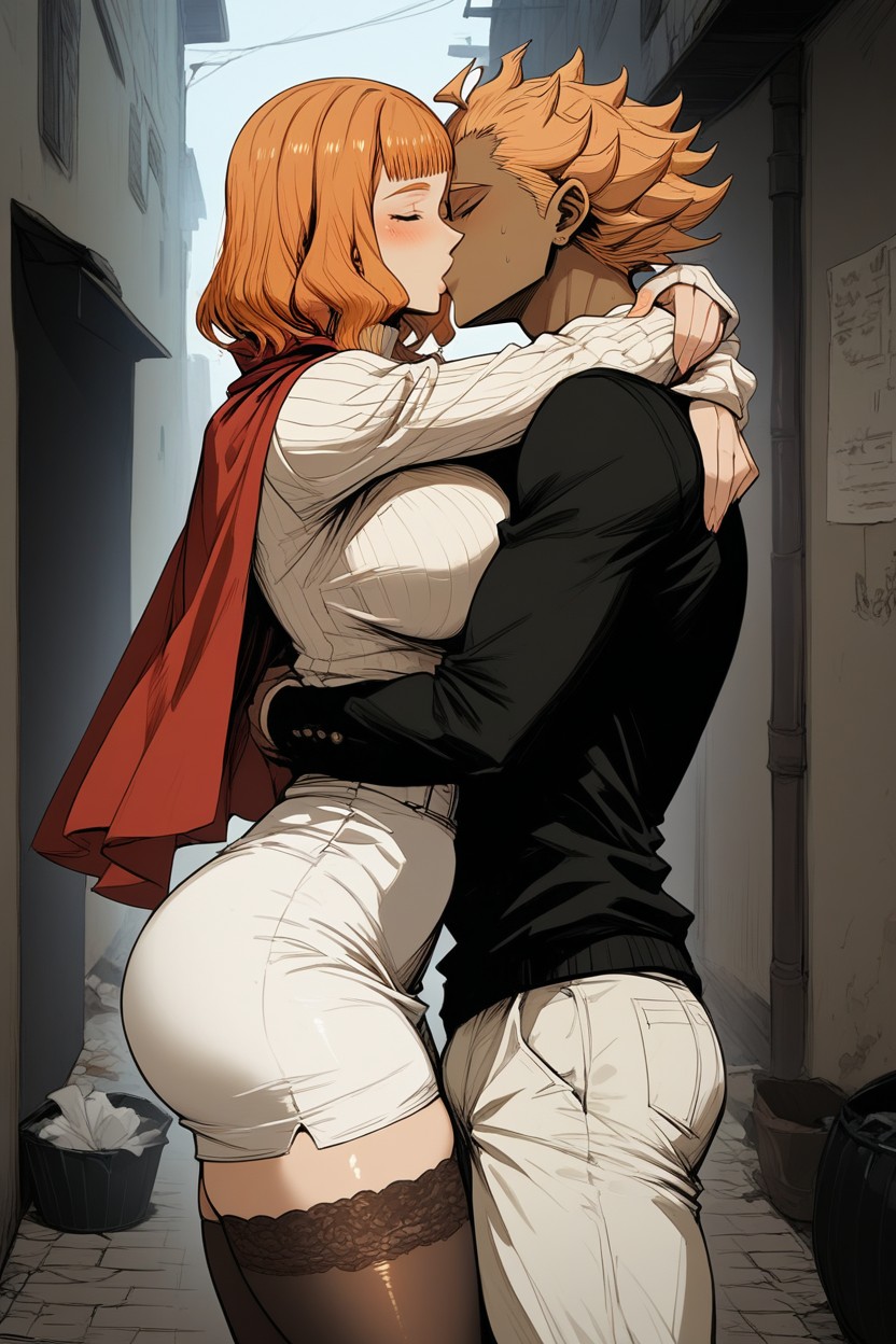Back Alley, Very Tall Man, Dark Skin Man Hentai AI Porn