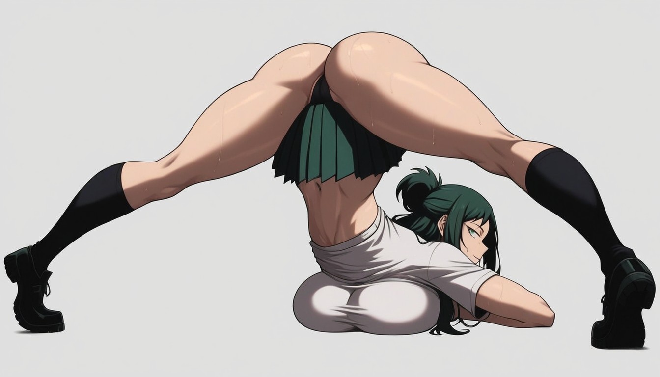 Green Eyes, View From Behind, Thick Hentai AI Porn