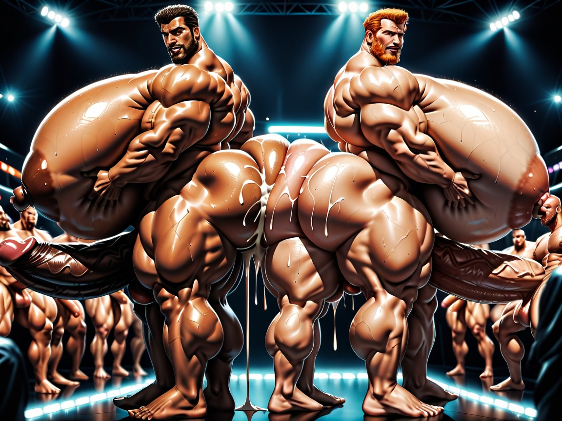 Harem, Tongue Out, Erect Penis Porno IA Gay