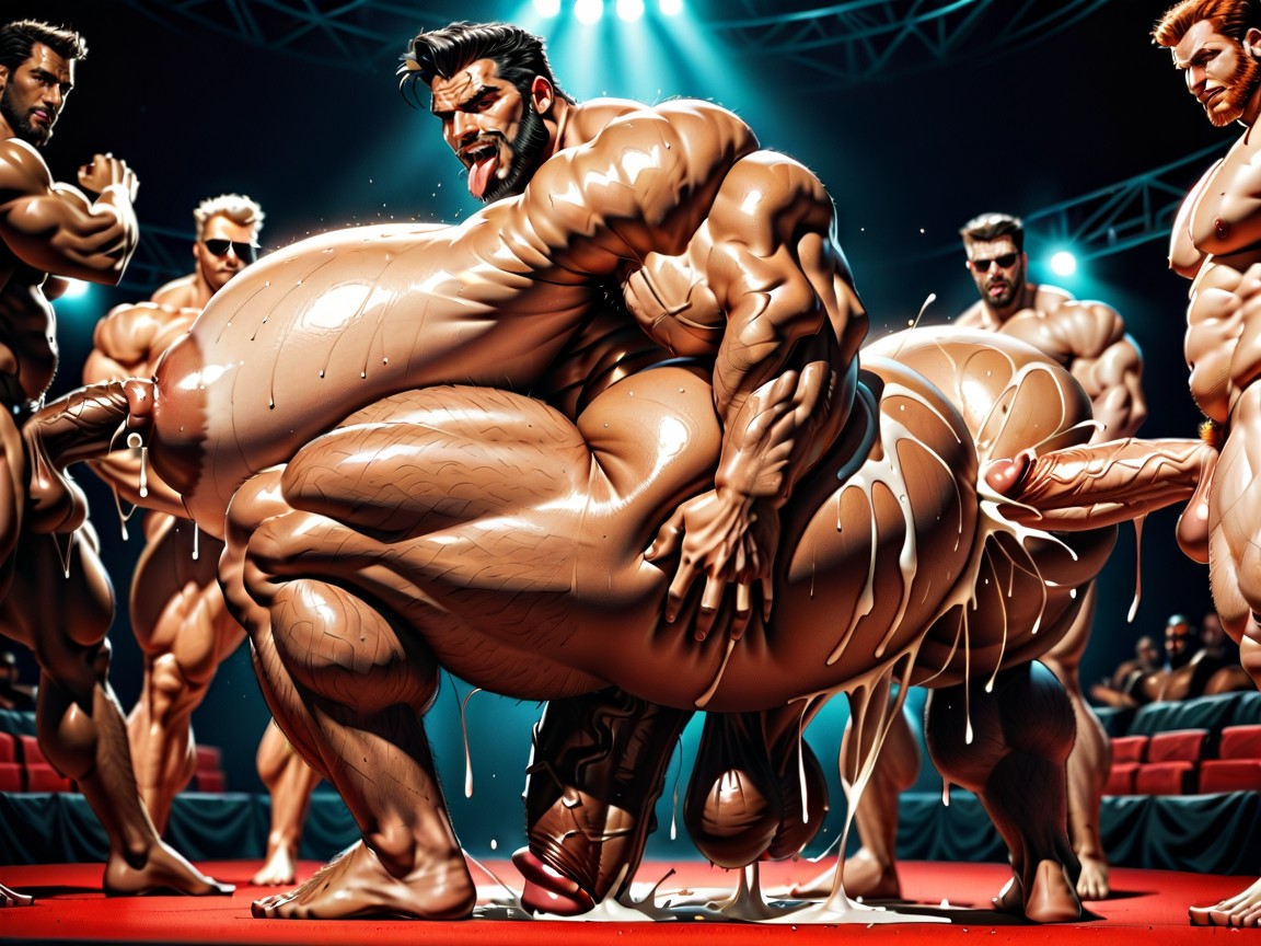 Extreme Deep Throat, Rough Hyper Huge Impossibly Long Cocks Fucking Them Everywhere, De Língua De Fora Pornografia gay com IA