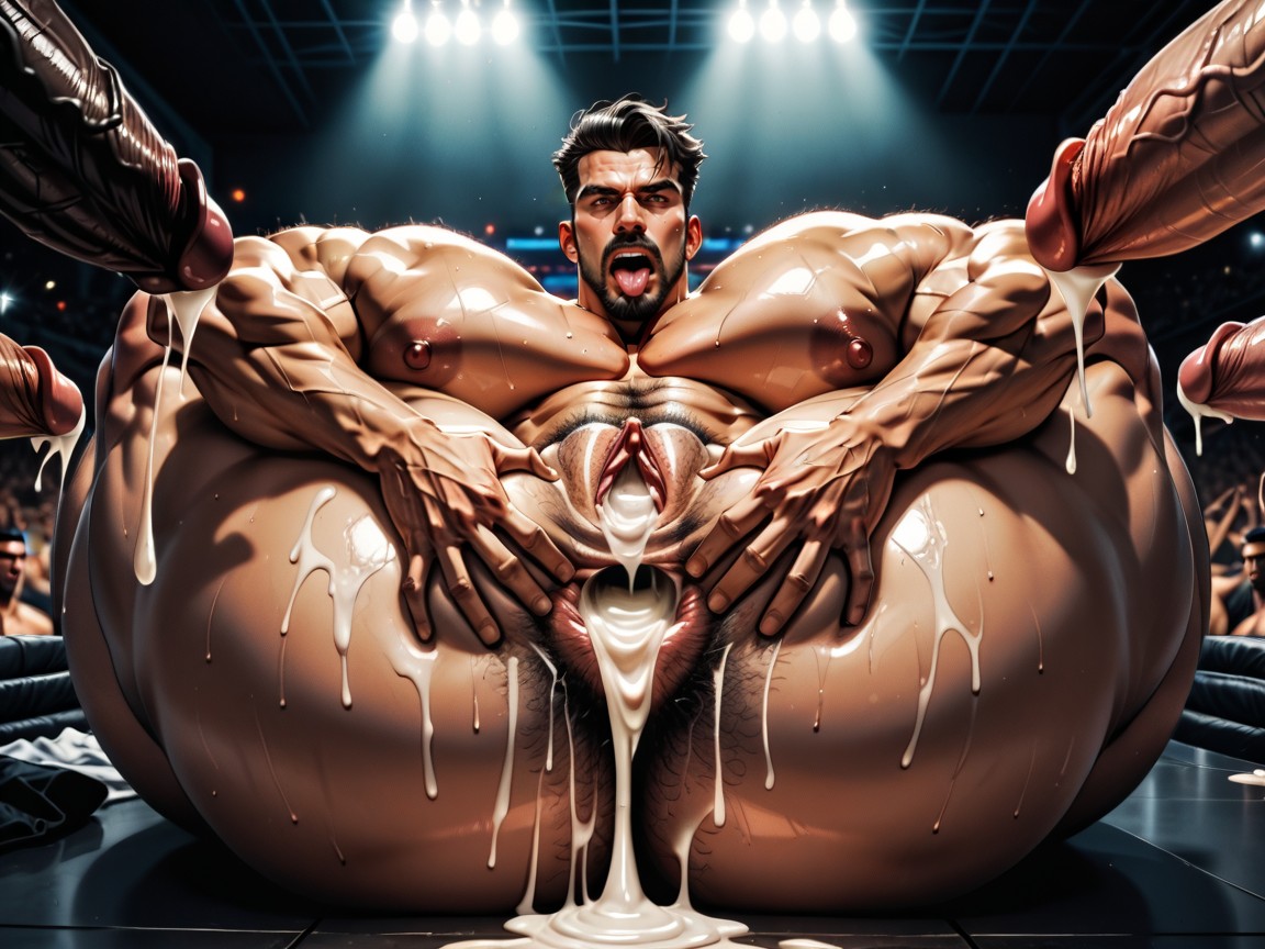 De Haut En Bas, Corps Entier, Big Extreme Hyper Nipples Porno IA Gay