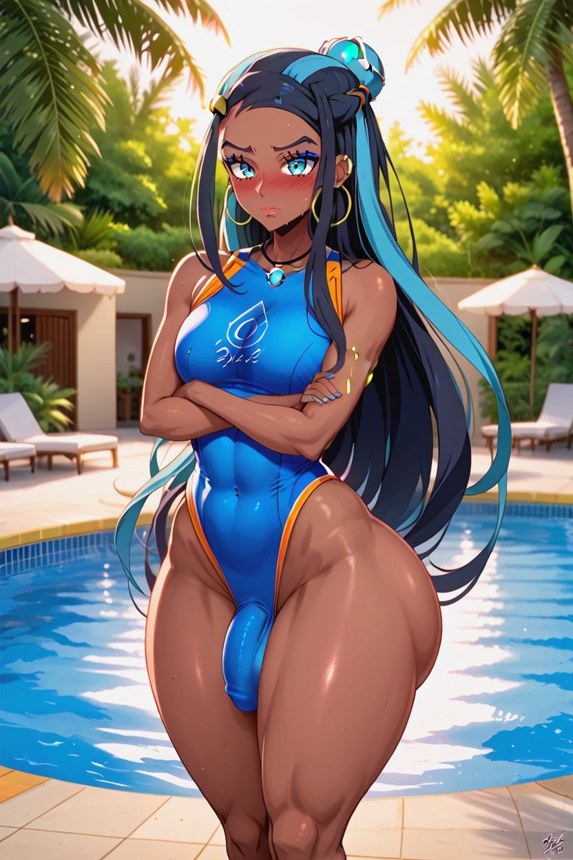 Poor Sized Male, Nessa, Hourglass Body AI Porn