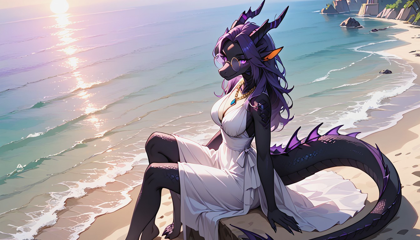 Female Dragoness, Highly Detailed, Ender Dragonminecraft Furry AI Porn