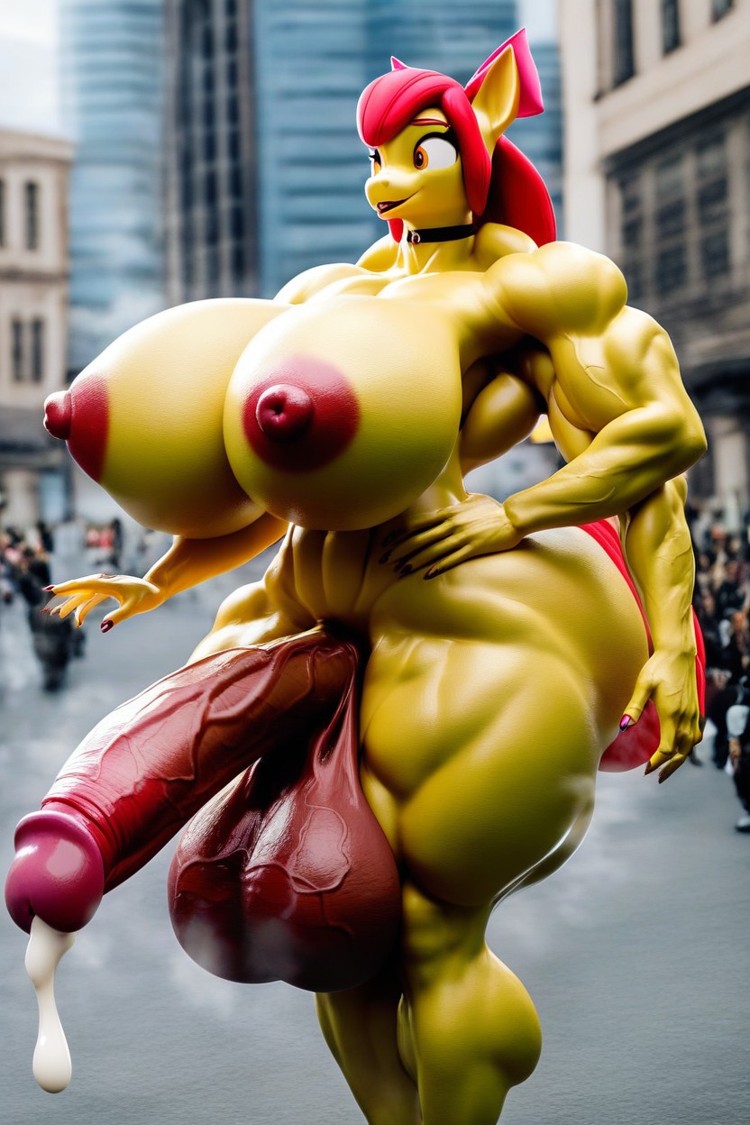 Huge Breasts, Excessive Penis Size, Impossibly Long Hyper Penis Furry AI Porn