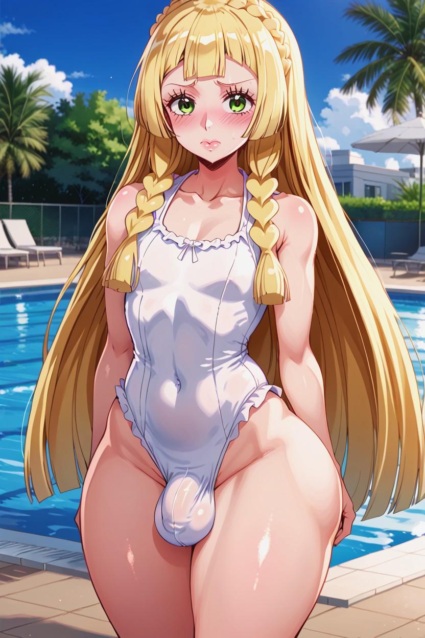 Embarrassed Blush, Gigantic Hyper Ass, Huge Ass AI Porn