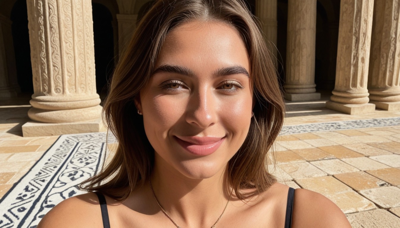 Natural Uplift Butt Medium Hair Shoulder Length, Of Average Length And Width, Straight Texture AI Porn