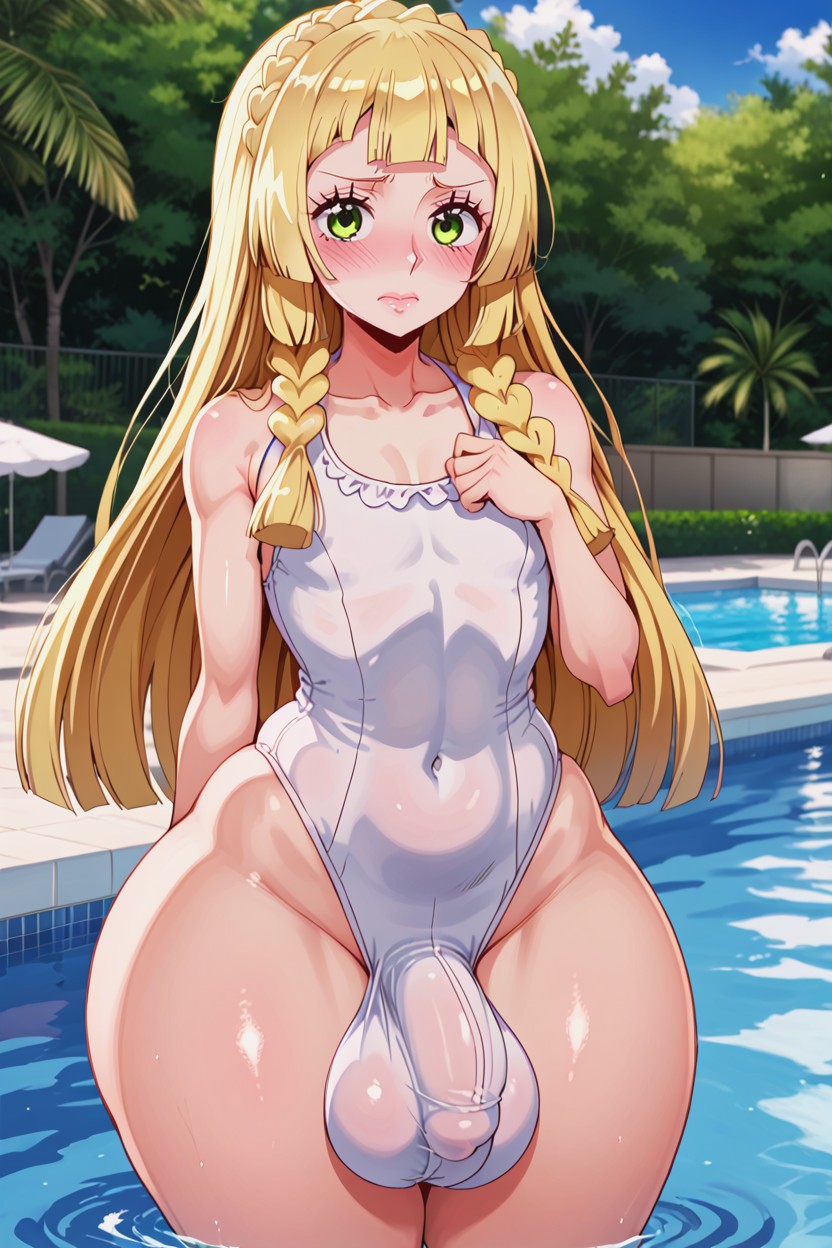 Gigantic Thighs, Fem Shoulders, Gigantic Hyper Ass AI Porn