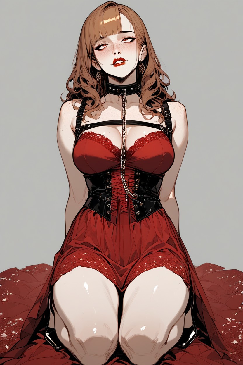 Brainwashed_into_total_slut, Dumb_face, Kneeling Hentai AI Porn