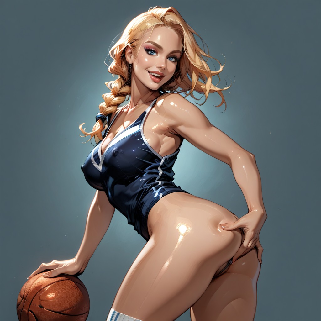 Uplifting Top, Rear View, Beautiful Woman AI Porn