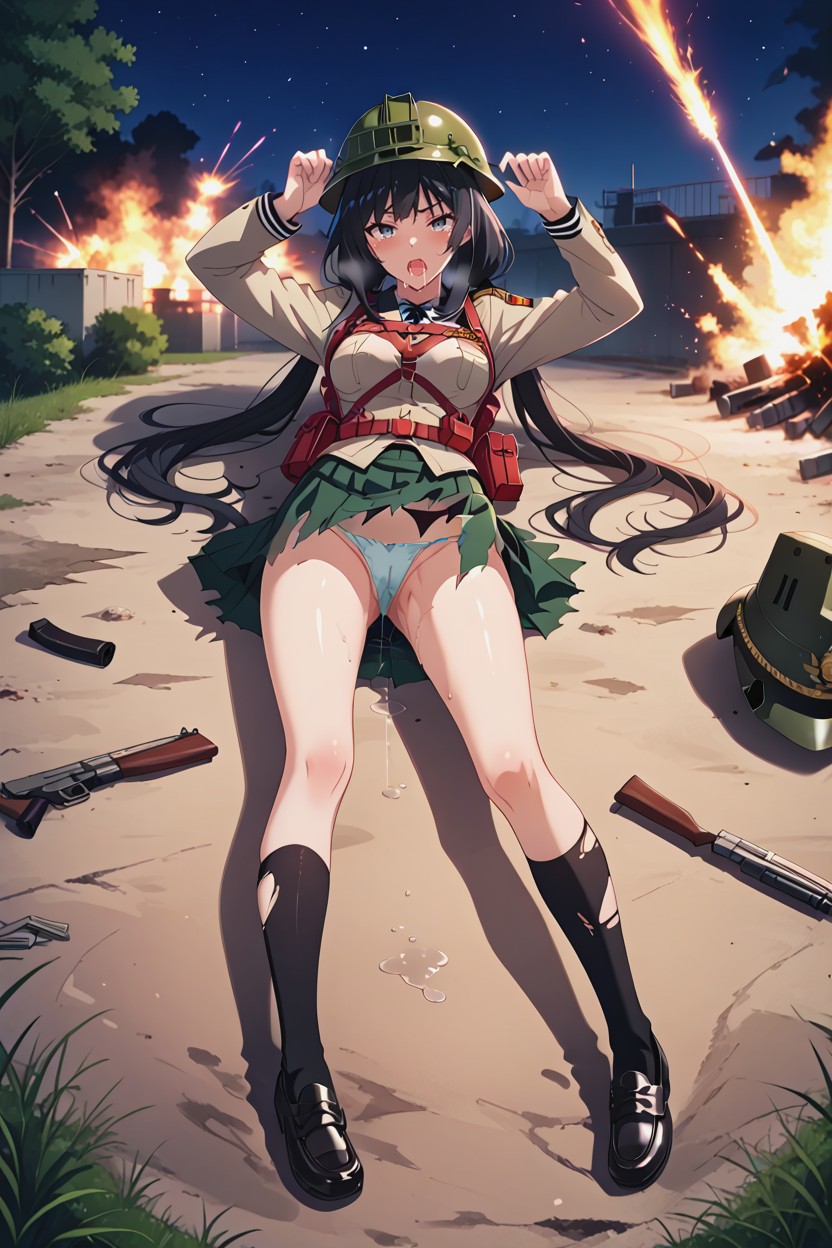 Long Hair, Full Body, Torn Skirt AI Porn