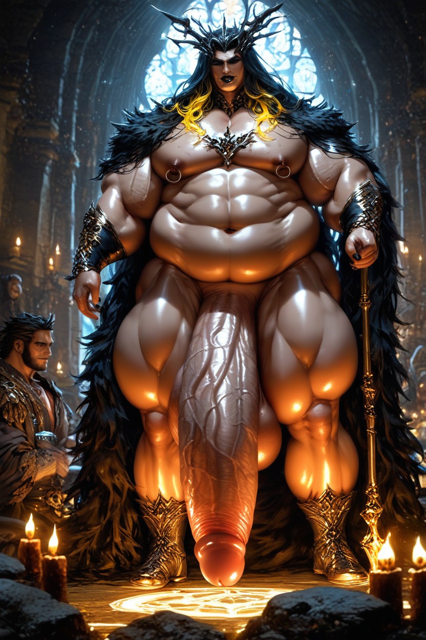Absurdly Comically Long Penis, Flaccid Penis, Nipple Rings Porno IA Gay