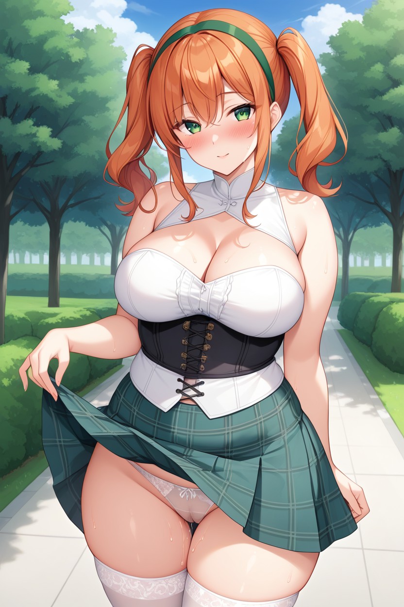 Thick Thighs, Ginger Hair, Ginger Woman Hentai AI Porn