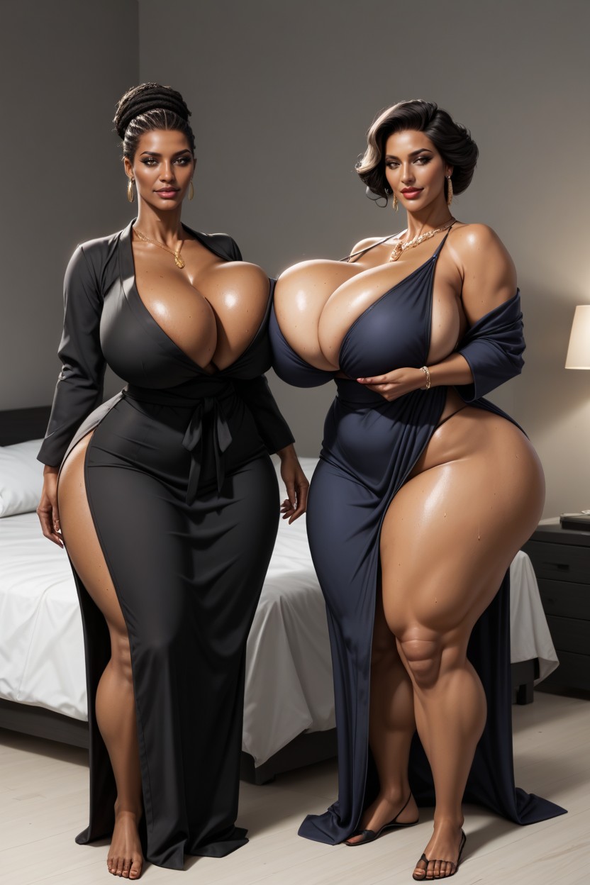 Wide Hips, Man Happy, 2 People AI Porn