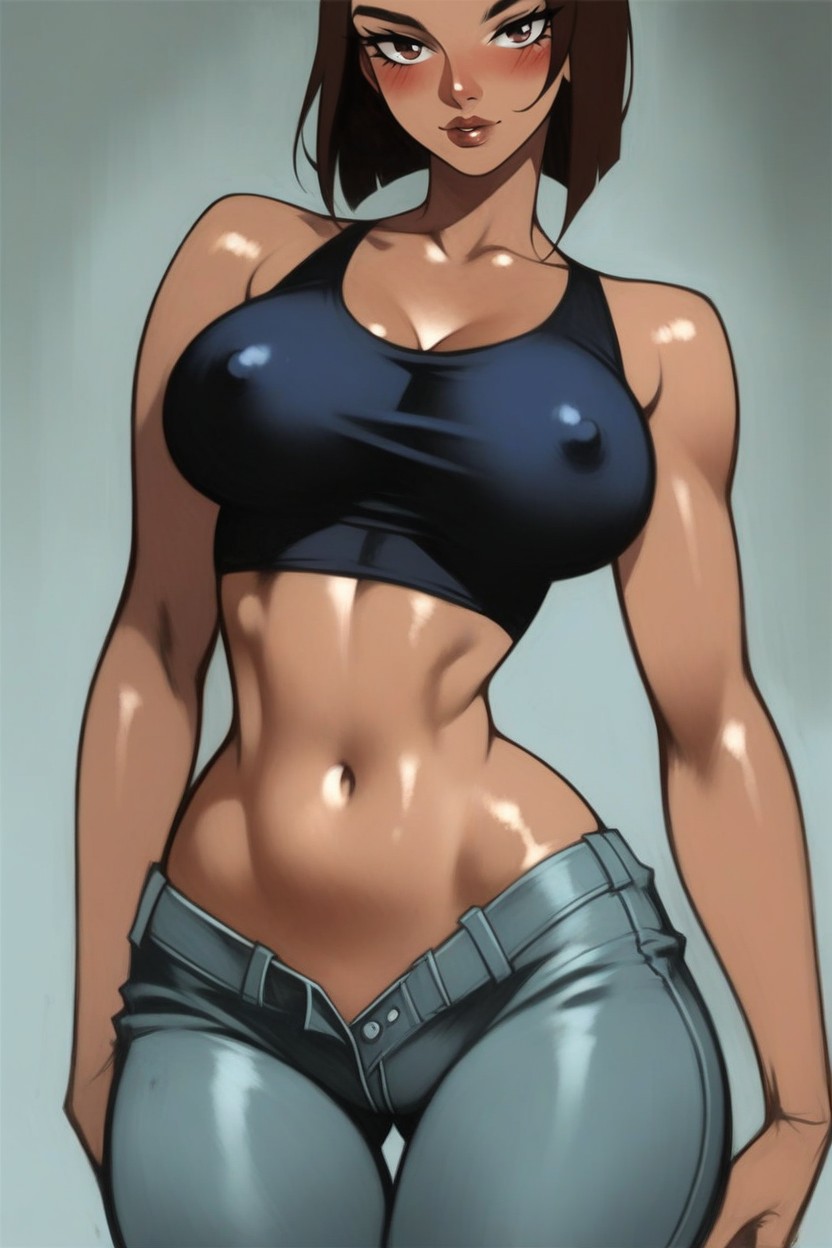 Solo, Wide Hips, Hourglass Body Hentai IA