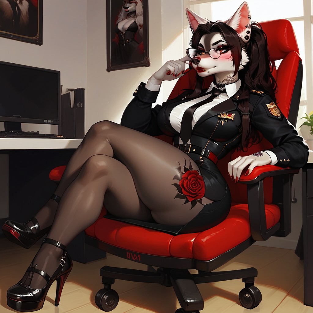 Medium Breasts, 18+, Ponytail Hair Furry AI Porn