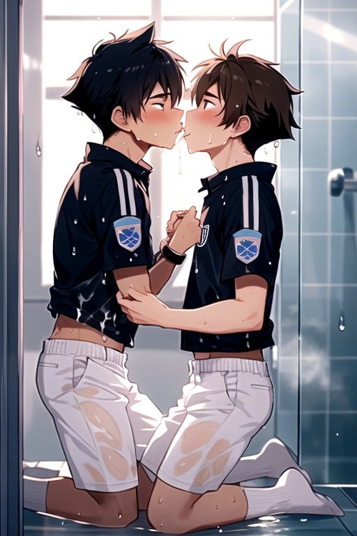 Slime Boy, Fierce Thrusting Motion Action Lines, Warm Anime AI Gay Porn