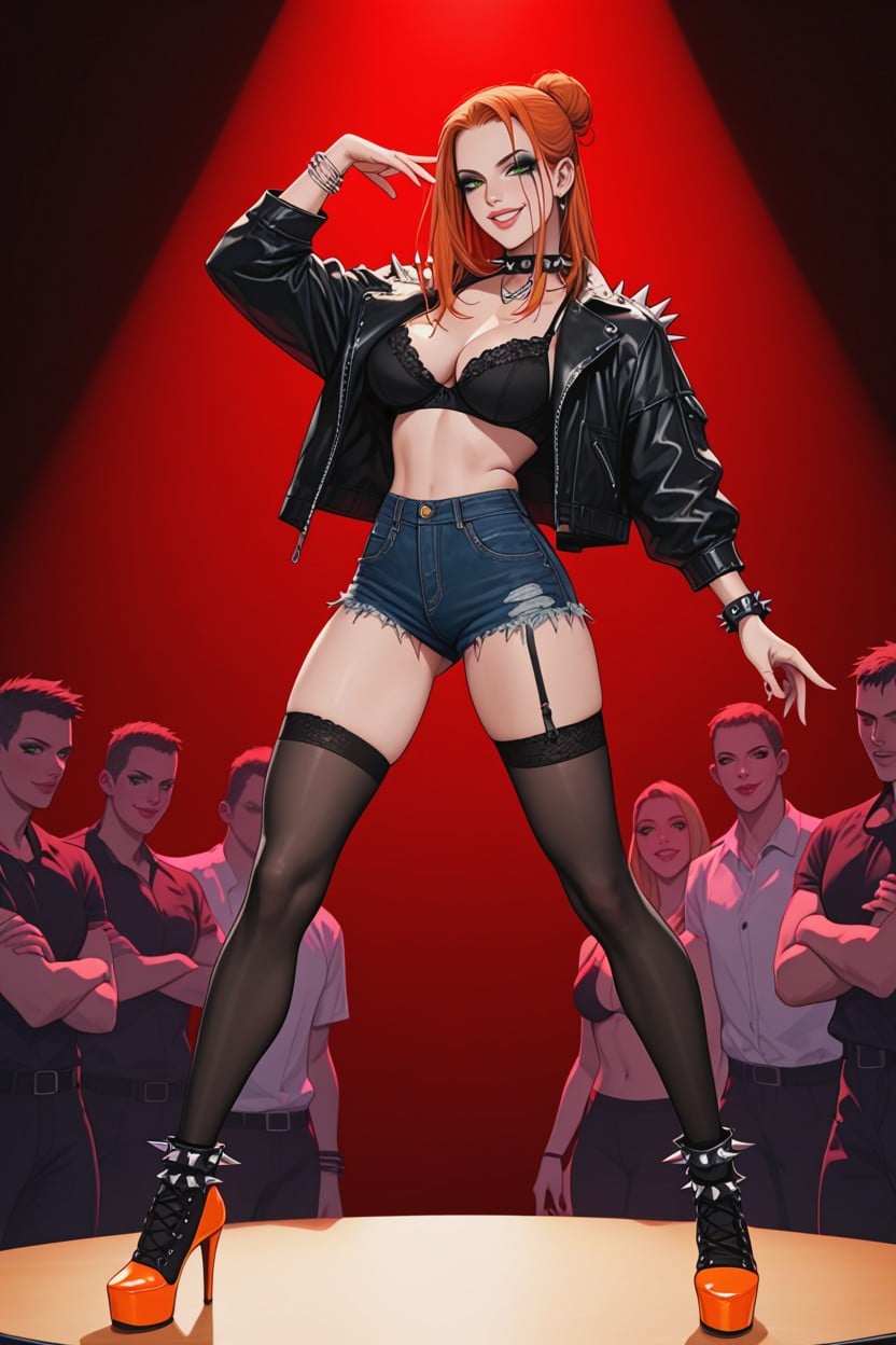 Long Legs, Hourglass Figure, Looking At Viewer AI Porn