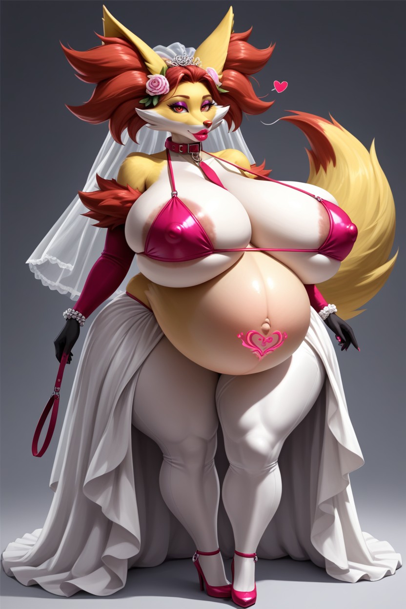 Thick Thigh, Wide Hips, Chubby Furry AI Porn