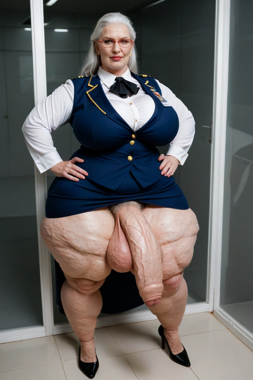Extreme Cellulite Hair, Slick Hair, Hyper Length Legs Hyper Testicals Bulge AI Porn