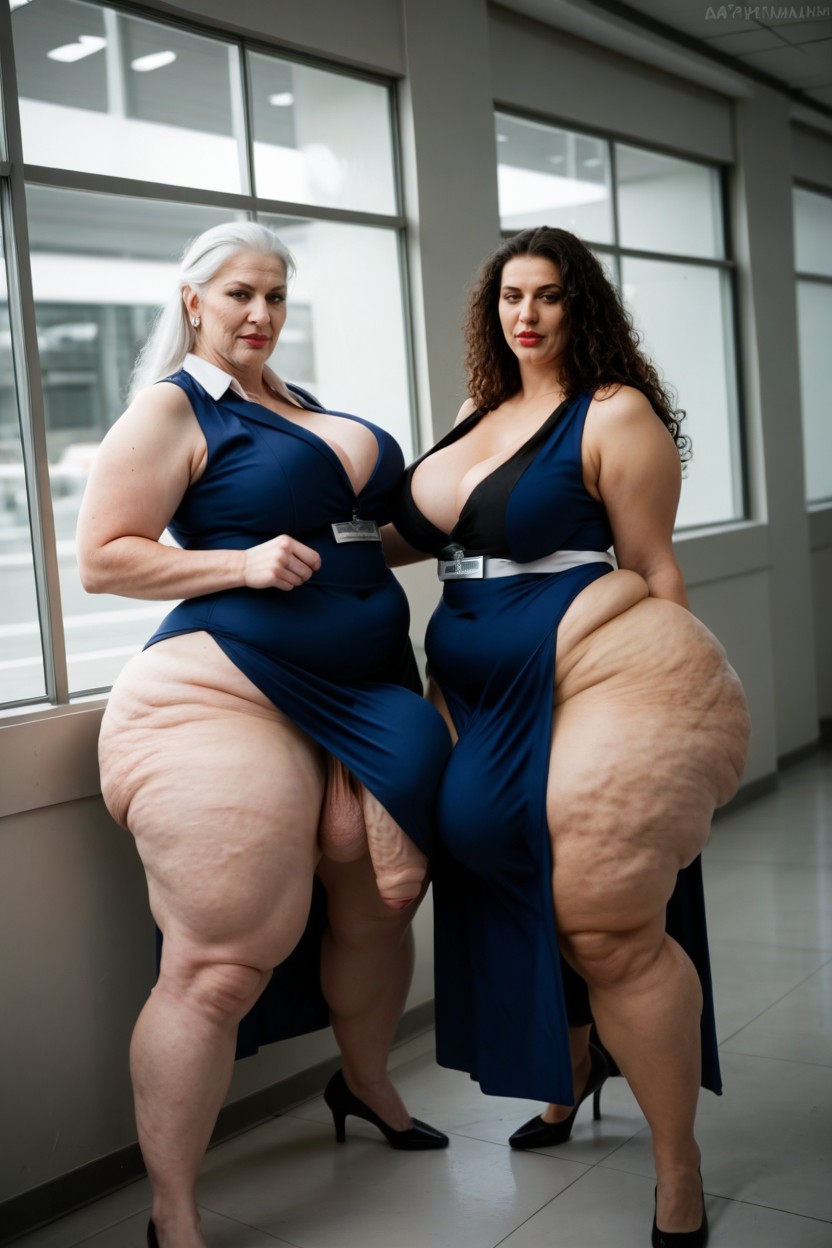 Cellulite Legs, Full Body, Wind In Hair AI Porn