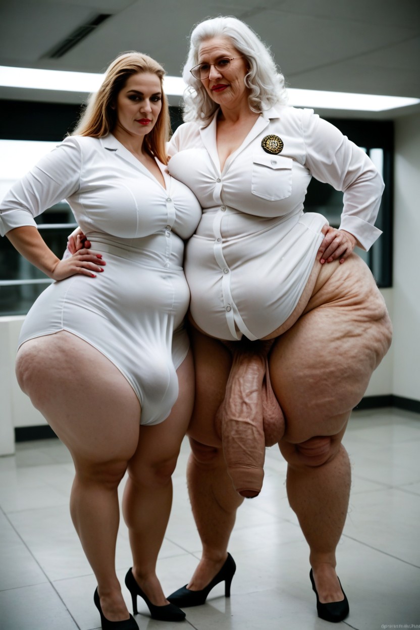 Bbw, Hyper Saggy Balls, Impossibly Huge Ass AI Porn