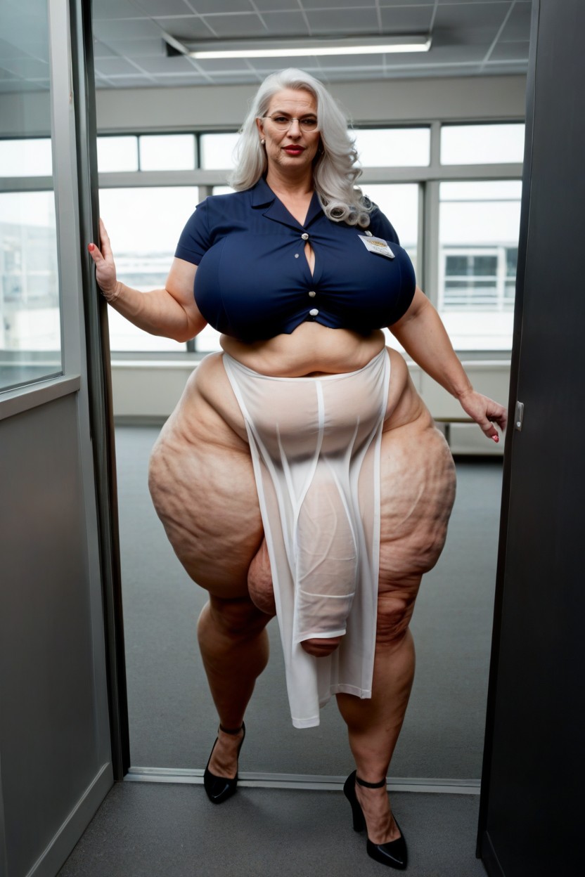 Impossibly Huge Ass, Window With View, Gigantic Saggy Breast AI Porn