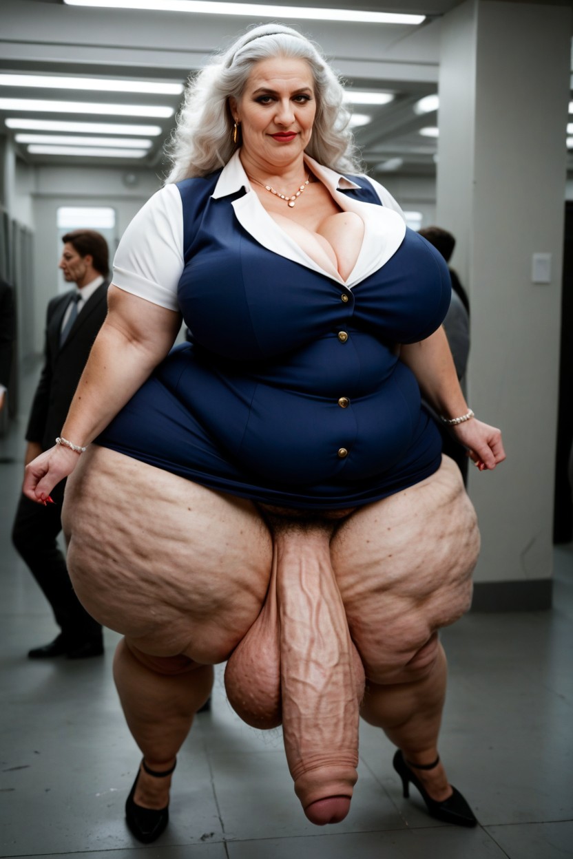 Large Breast, Cellulite Arms, Standing AI Porn