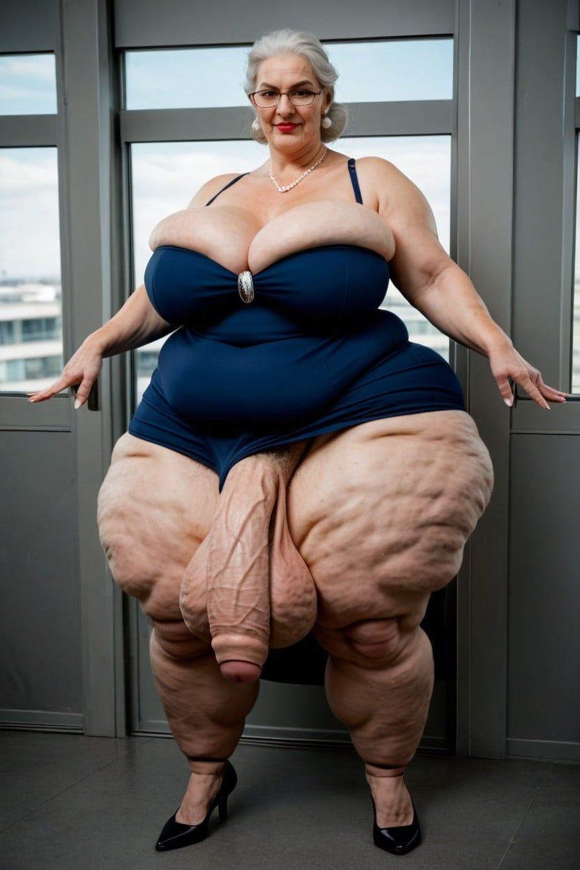 White Hair, Fat Thighs, 60+ AI Porn