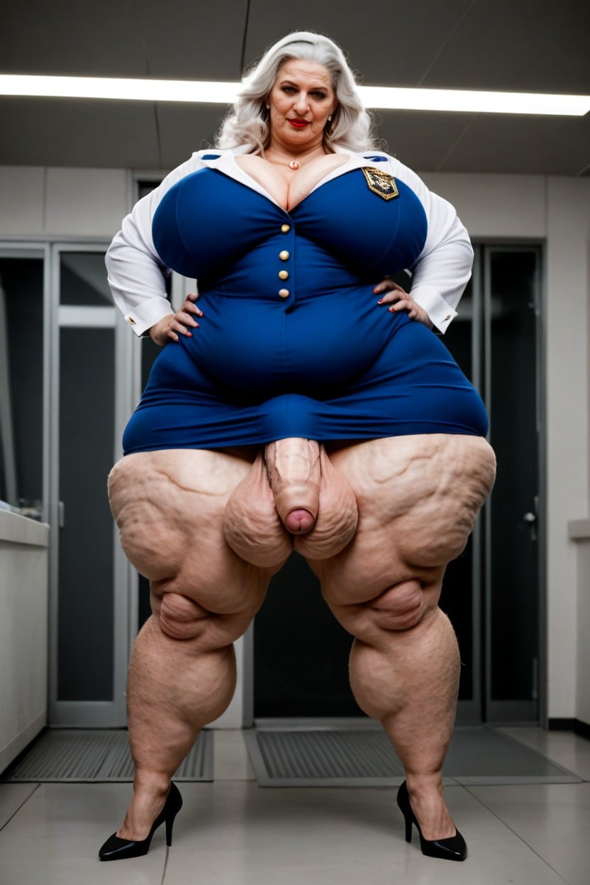 Slick Hair, Hyper Saggy Balls, Cellulite Saggy Body AI Porn