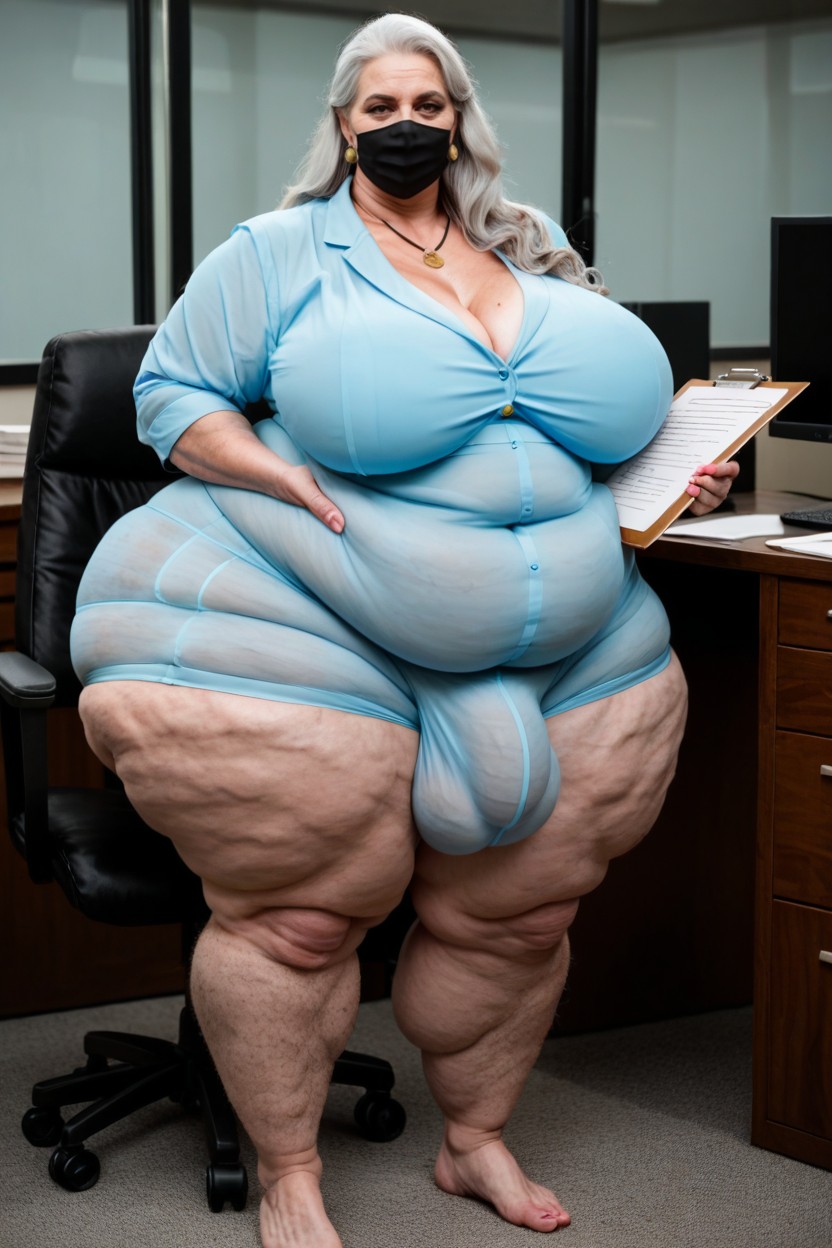 60+, Quality Eyes, Hairy Legs Pale Skin AI Porn