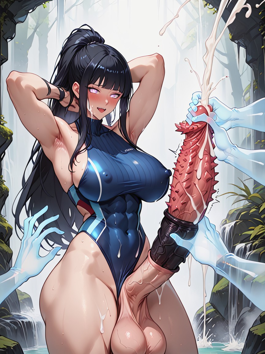 Squirting Cumshot, Asymmetrical Testicles, Hinata Hyuuga Hentai AI Porn