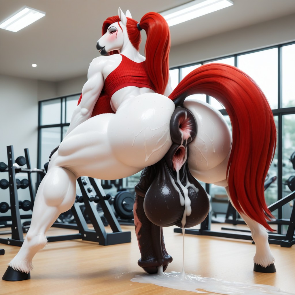 Transgénero, Big Plump Balls, Hyper Pussy Squirting Porno IA Furry