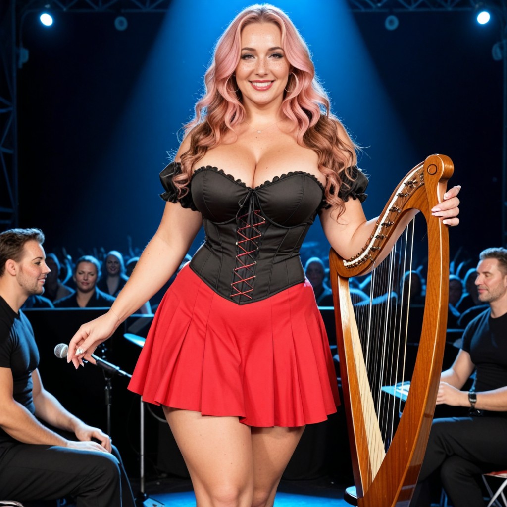 Cosplay, On Stage In Church, Extremely Large Ass BBW AI Porn