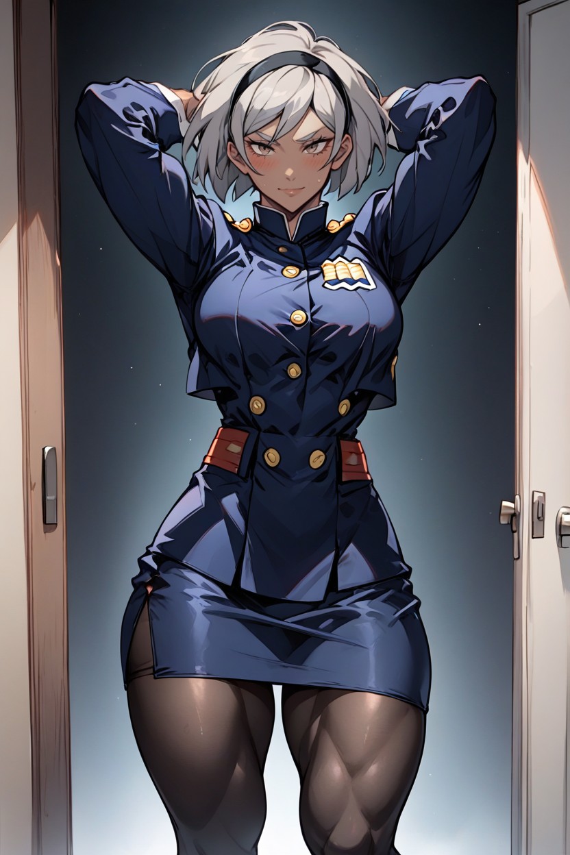 Large Ass, En Forma, Navy Blue Jacket Hentai IA