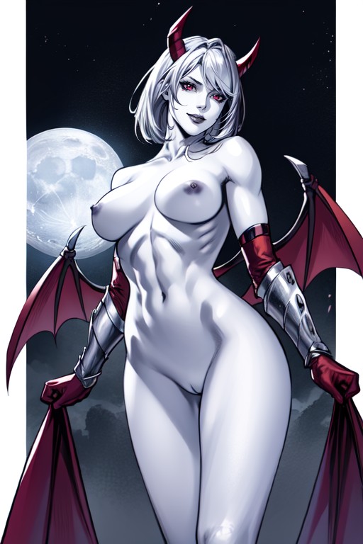 Demon Horns, Showing Pussy, Pale Moonlight AI Porn