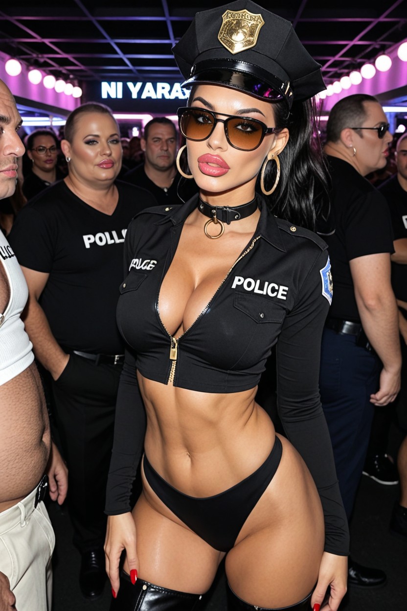 Police Cosplay Shirt, Energetic, 18+ AI Porn