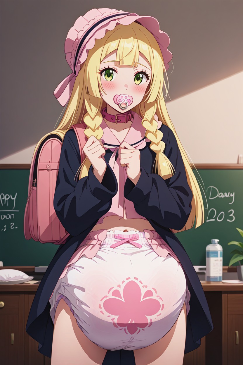 Pink Collar, Classroom, Skinny AI Porn