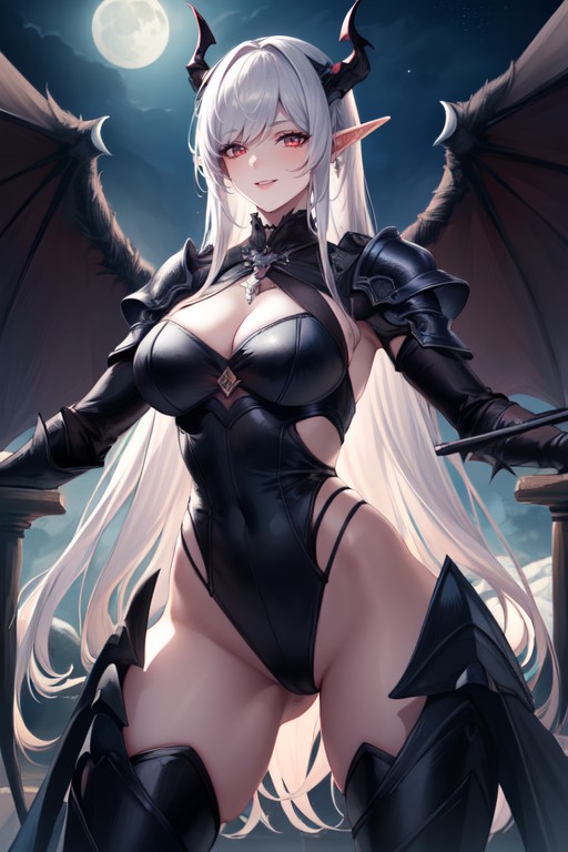 Night, Malicious Smile, Gothic AI Porn