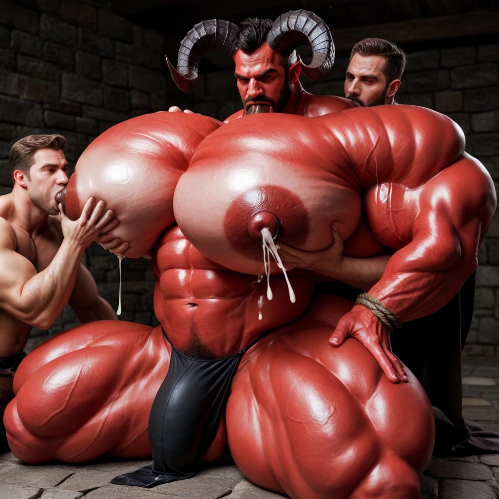 Legs Spread, Huge Arms, 特大の筋肉 ゲイAIポルノ