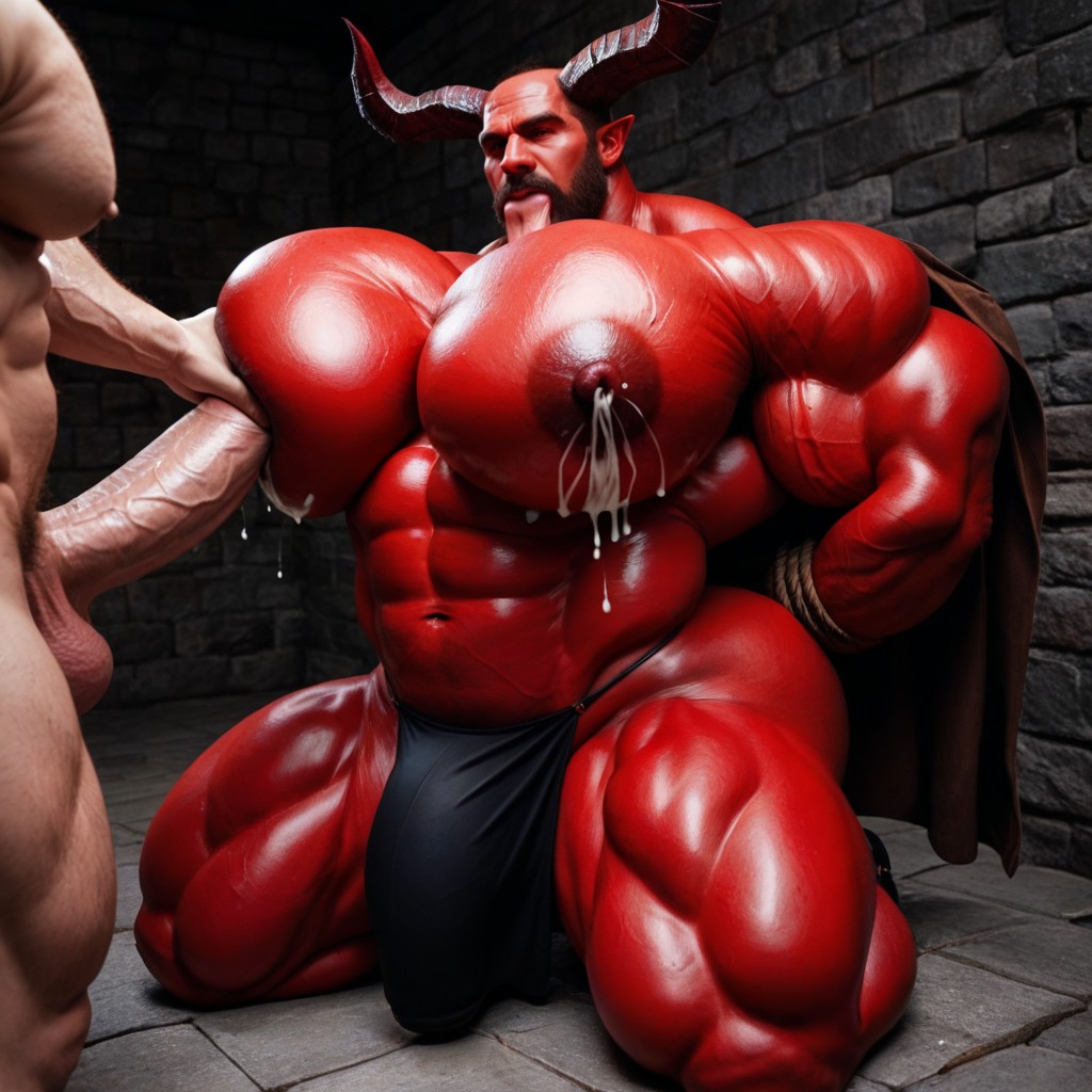 Nuit, Brown Leather Viking Cape, Red Devil Porno IA Gay