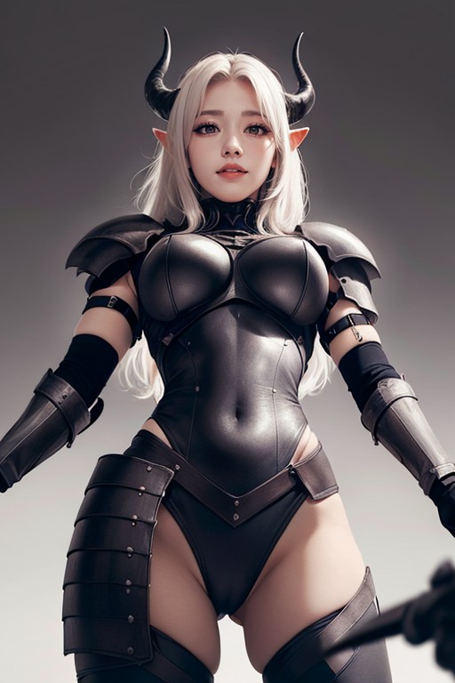 Spreading Legs, Red Eyes, Moon AI Porn