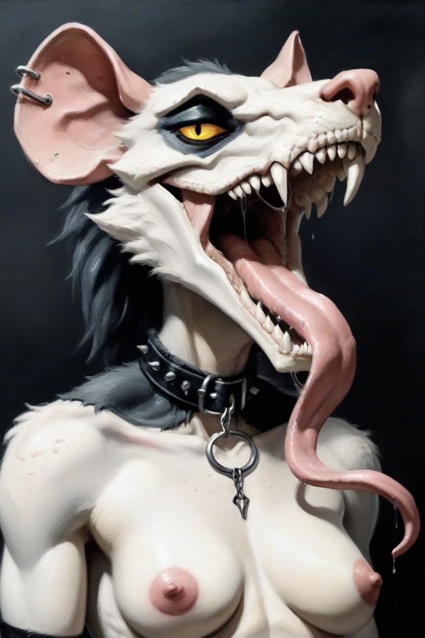 Drool, Close Up, Small Ass Furry AI Porn
